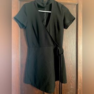 Solemio wrap cut out skort romper